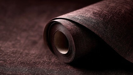 Rolled material with textural details. Focus on edges and surfaces, creating a layered effect