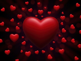 Bursting heart of love