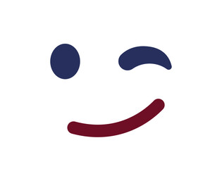 wink winking face emoji fun smile smiling emoji symbol sign icon vector illustration isolated flat playful, flirting, 