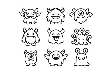 Cute Cartoon Monsters Collection