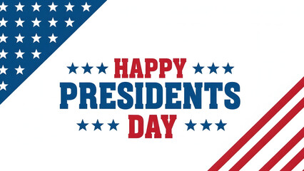 Happy president's day celebrations with american flag and patriotic symbols