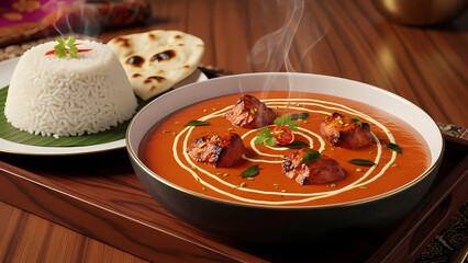 Luxury Butter Chicken Murgh Makhani Indian Fine Dining Cuisine
