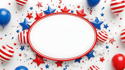 Celebrating president's day with patriotic cheer and american symbols