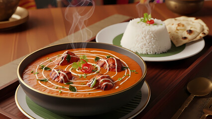 Luxury Butter Chicken Murgh Makhani Indian Fine Dining Cuisine
