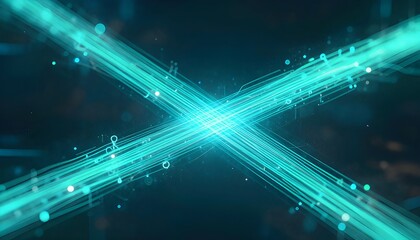 Futuristic Digital Circuit Energy Cross