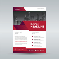 business flyer brochure report layout design template. single page cover design. A4 size scale and Easy for editing	
