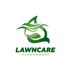 Lawn Care Service Logo Vector. Concept of landscaping, gardening and lawn maintenance logo template design.