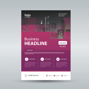 business flyer brochure design template. and single page layout design. A4 size scale and Easy for editing