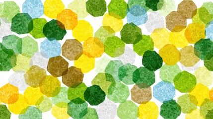 Colorful abstract hexagonal patterns in vibrant hues representing nature and harmony