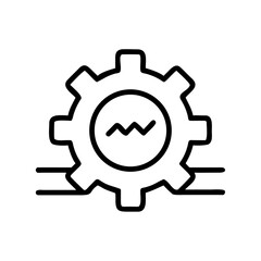 Gear icon representing mechanical engineering and technology design  
