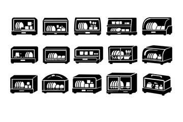 Collection of kitchen dish racks in various designs and styles