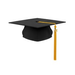 Graduation cap isolated on white background