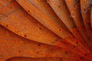 Old steel sheet and rusty surface. To remove the rust, use a wire brush, sandpaper or a scraper....