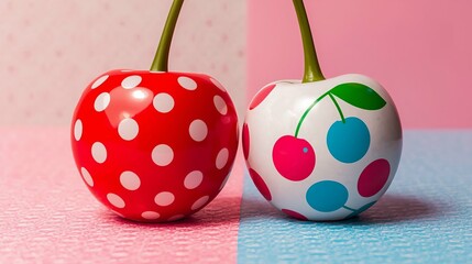 easter eggs on a pink background