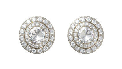Obraz premium Elegant Diamond Stud Earrings Sparkle for Luxury Fashion, Beauty, and Jewelry Marketing Campaigns