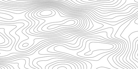 Minimalist abstract topographic contour line design with organic flowing curves, wavy black lines inspired by wood grain and fingerprint textures, presented in modern black and white line art. © Hasan