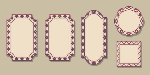 Collection of ornate decorative frames in varying shapes and sizes