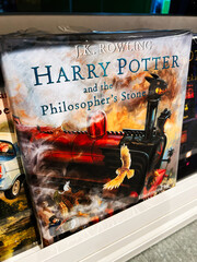 Naklejka premium Harry Potter and the Philosopher's Stone by J.K. Rowling hardcover edition