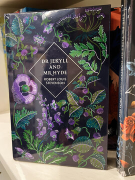Dr Jekyll and Mr Hyde by Robert Louis Stevenson on a botanical themed book cover design