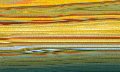 Abstract Colorful Landscape with Yellow and Orange Stripes