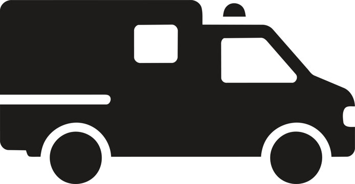 Ambulance vehicle icon representing emergency medical transport.