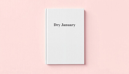 Notebook with "Dry January" text, motivational tool for a healthy lifestyle