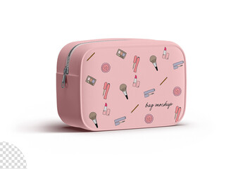 Cosmetic Bag Case Mockup Isolated