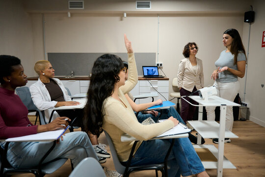 Students learning during an interactive classroom workshop - Powered by Adobe