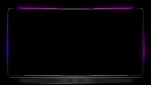 Minimalist neon light animated face cam overlay