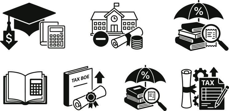 Tax deductions for education financial planning concept