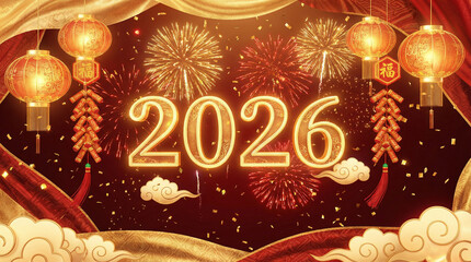 Happy new year 2026 background