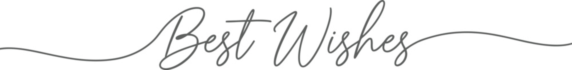 Elegant Calligraphy Script 'Best Wishes' Design for Special Occasions and Celebrations &ndash; Stylish Handwritten Typography Greeting Element