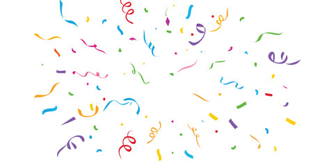 Confetti background, congratulations confetti explosion isolated on white, colorful confetti vector, clipart, birthday banner, carnival, party, christmas, holiday, anniversary, graduation celebration