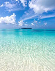 Tranquil turquoise beach scene