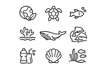 Ocean Life Icons