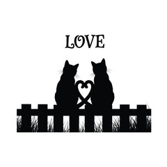 Black And White Love Skateboard Illustration