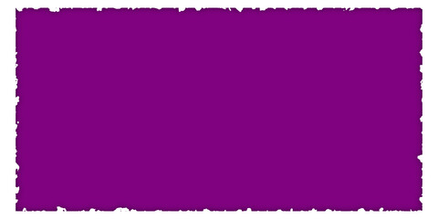 A solid purple rectangle with distressed, rough edges, providing a textured graphic background.