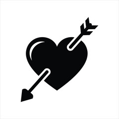 Heart Pierced By Arrow Love Symbol