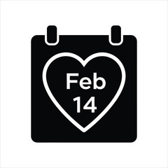 Valentines Day Calendar Heart Design