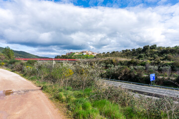 The Camino de Santiago in Cirauqui, between Puente de la Reina and Estella in Spain