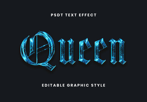 Blue Chrome Diamonds Gothic Text Effect Sparkle Medieval Font