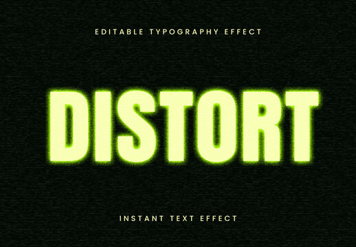 Green CRT Screen Text Effect Distort Glitch Bold Font