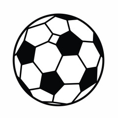 Fototapeta premium Classic outline illustration of a traditional soccer ball, perfect for sports-related designs, athletic themes, or gaming graphics and visual projects