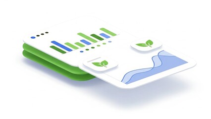 Sustainable Analytics Dashboard Illustration