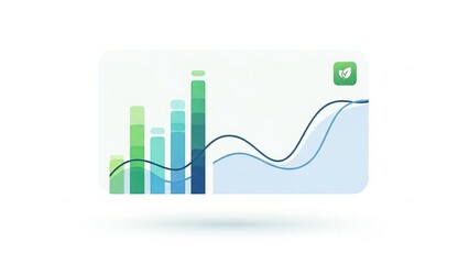 Clean Sustainability Data Trend Illustration