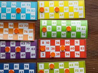 Close-Up of Traditional New Year Tombola Game