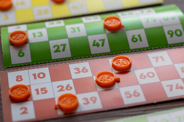 Close-Up of Traditional New Year Tombola Game