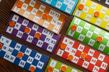 Close-Up of Traditional New Year Tombola Game
