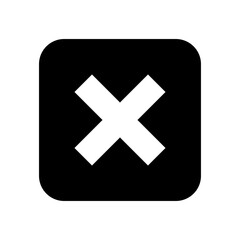 Obraz premium Cross Button Icon for Close and Cancel Actions