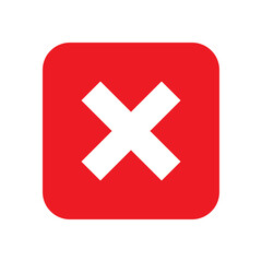 Obraz premium Cross Button Icon for Close and Cancel Actions